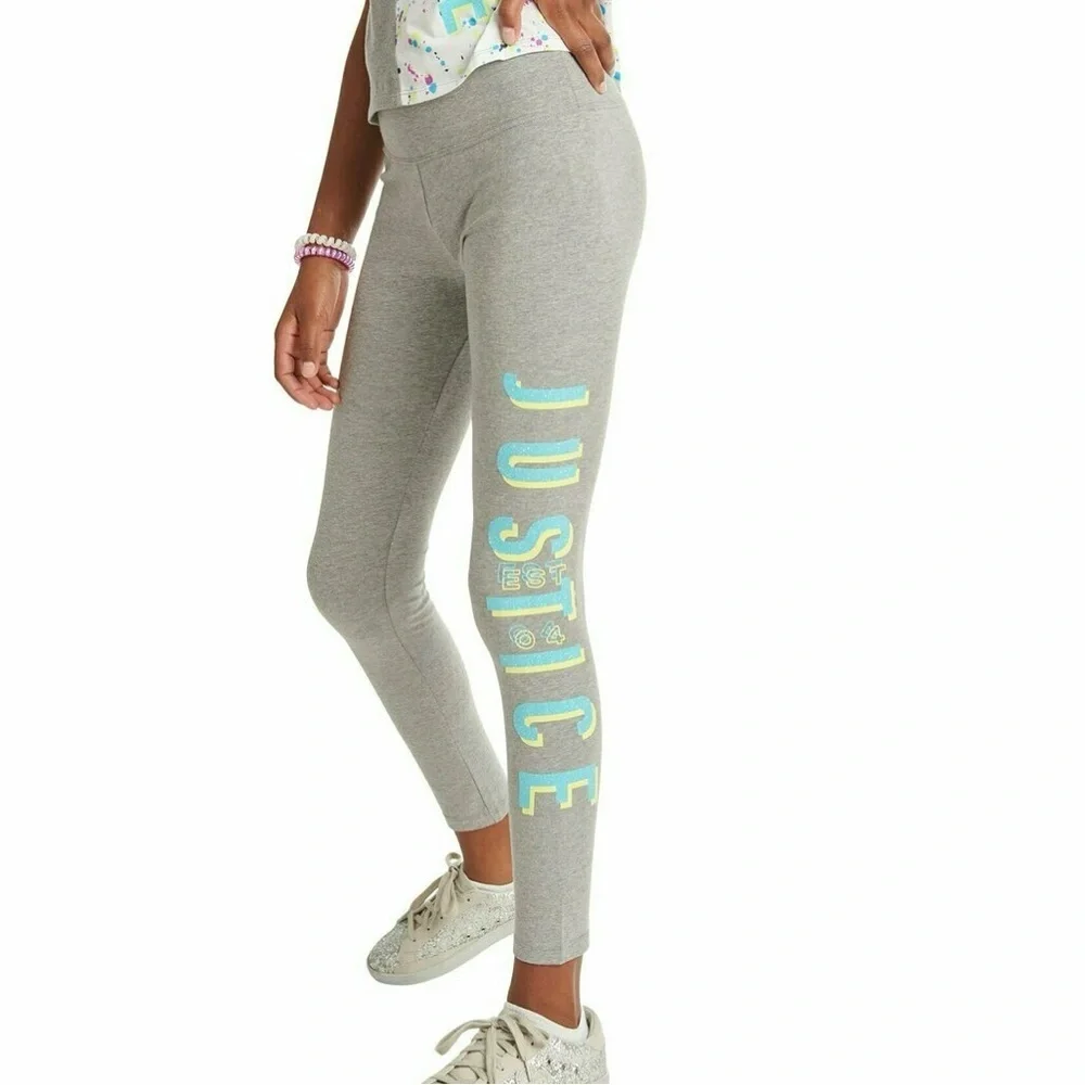 Like new Justice girls grey sparkly pants